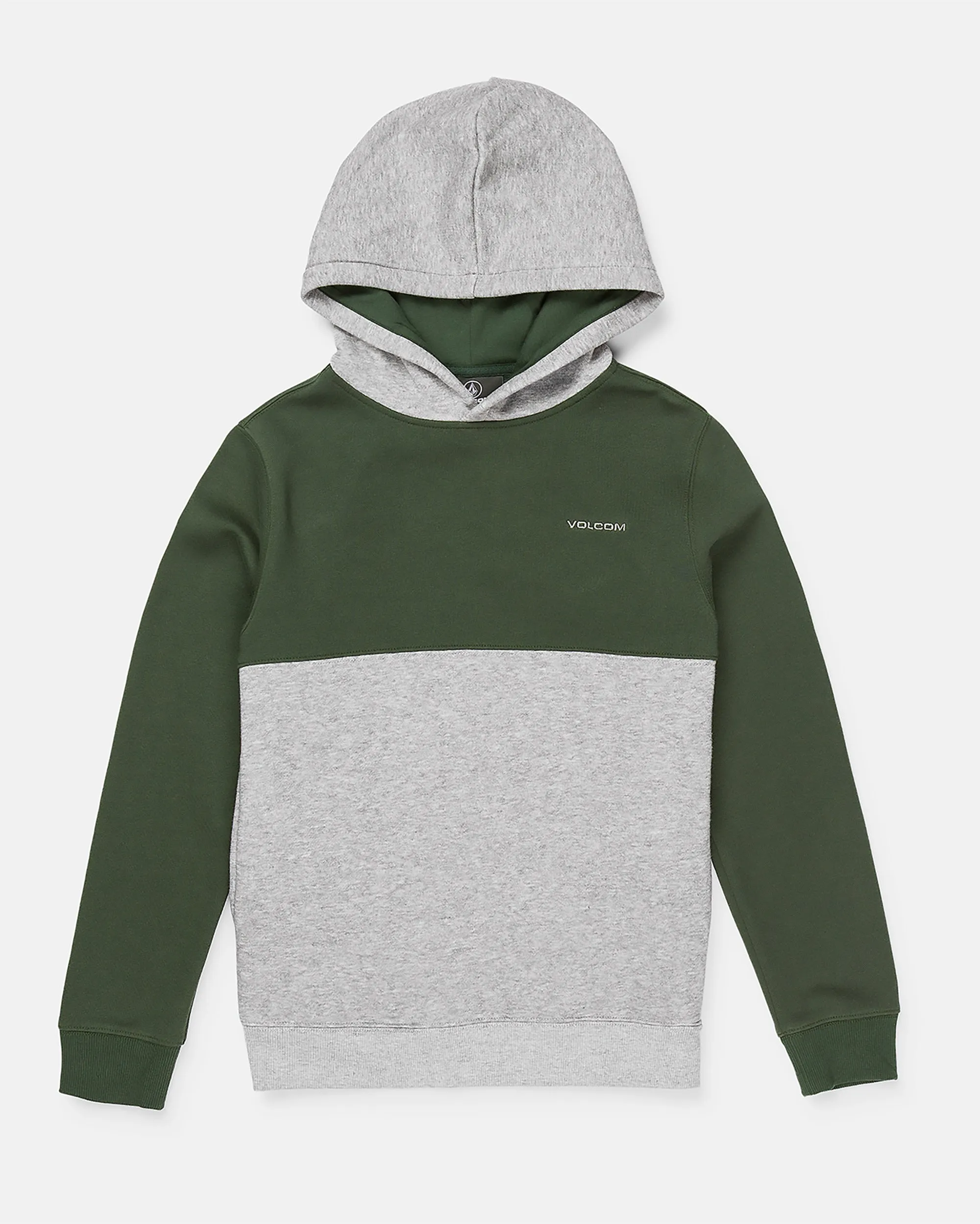 Big Boys Divided Pullover Hoodie - Forest Green