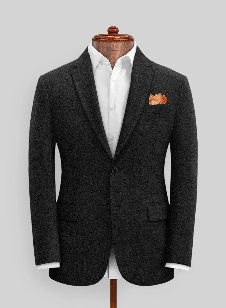 Black Heavy Tweed Suit