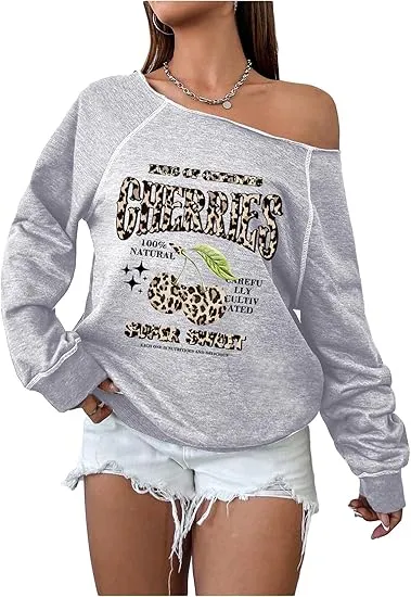 Bow Grey Fall Chic Off Shoulder Sweatshirt