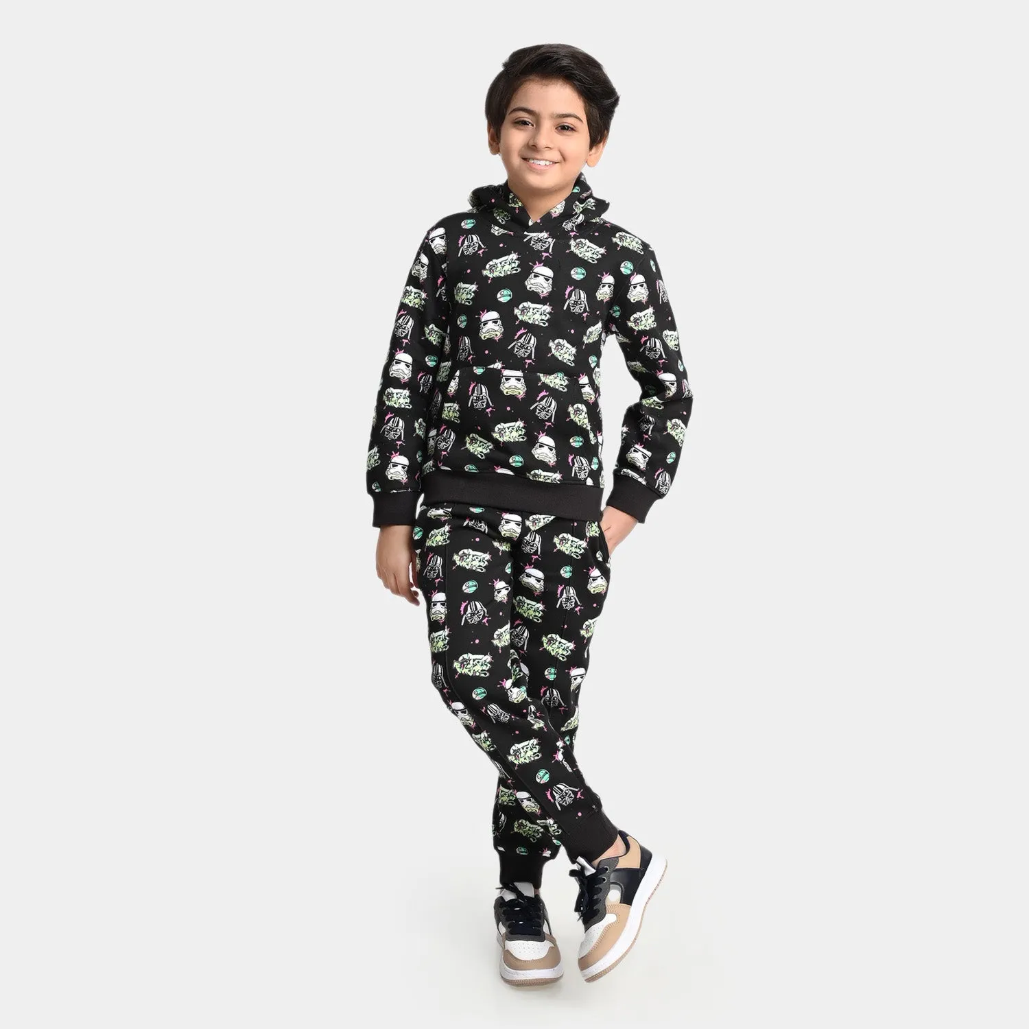 Boys Fleece 2 PCs Suit Star Wars-Jet Black