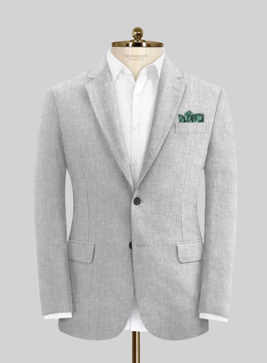 Campari Cloudy Gray Linen Suit