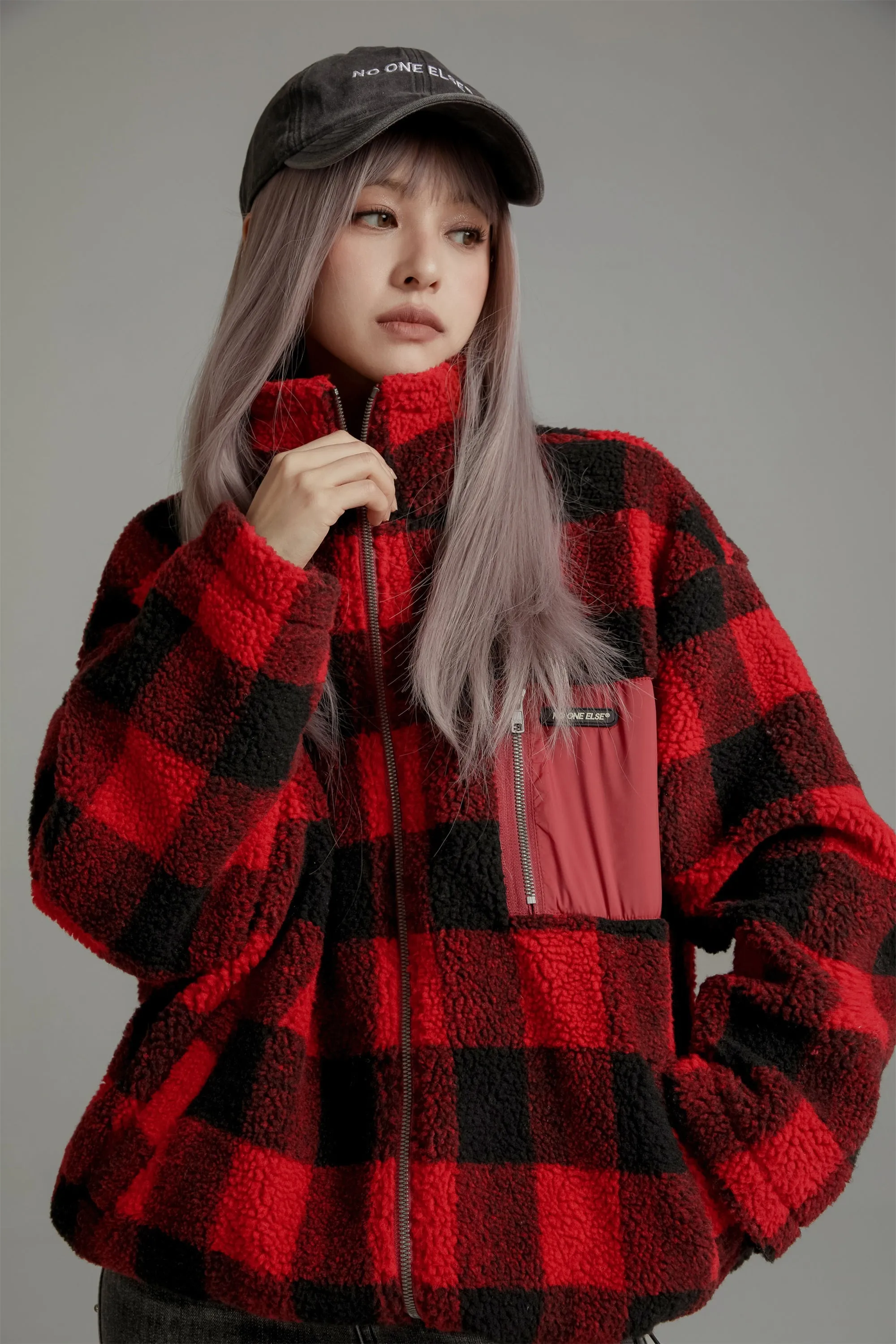 Classic Check Fleece Zip-Up Jacket