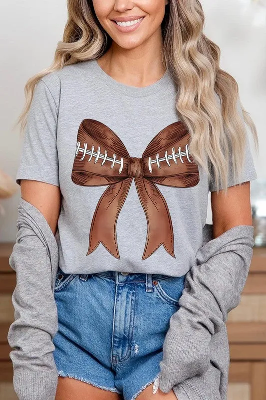 Coquette Football Bow Graphic T Shirts 🏈