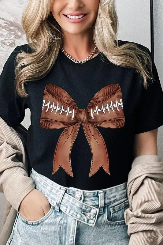 Coquette Football Bow Graphic T Shirts 🏈