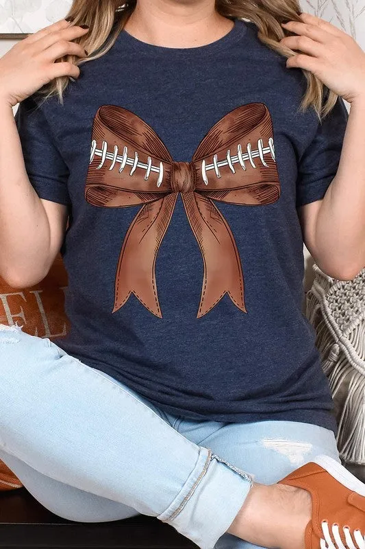 Coquette Football Bow Graphic T Shirts 🏈