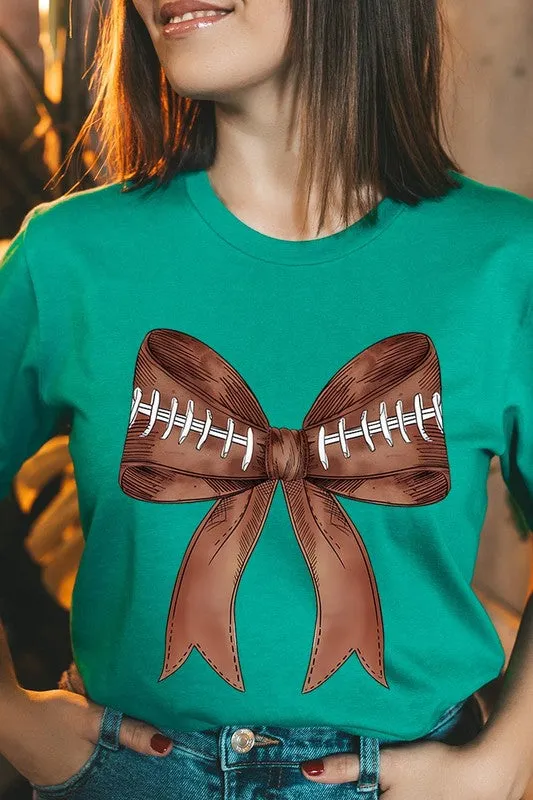 Coquette Football Bow Graphic T Shirts 🏈