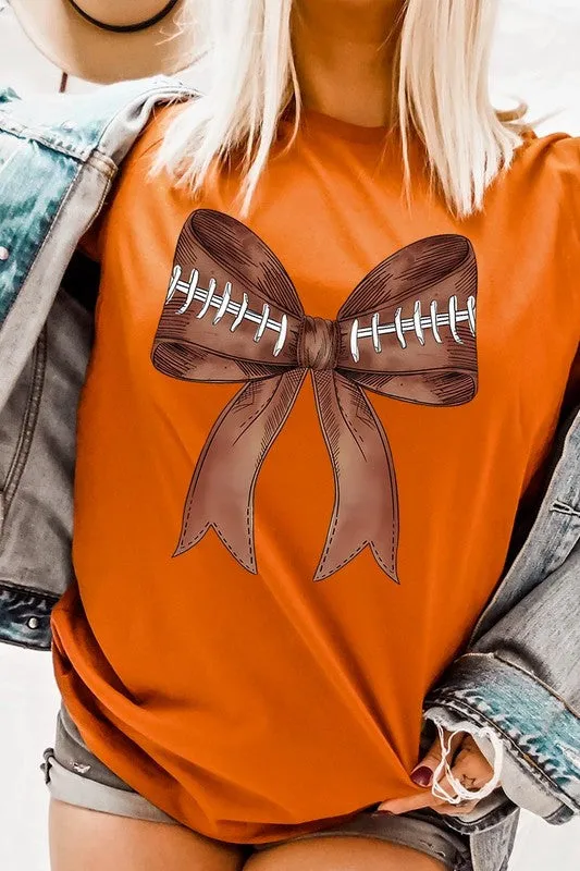 Coquette Football Bow Graphic T Shirts 🏈