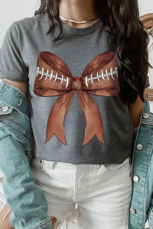 Coquette Football Bow Graphic T Shirts 🏈