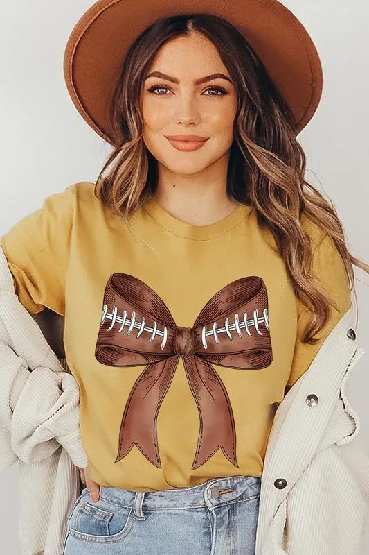 Coquette Football Bow Graphic T Shirts 🏈