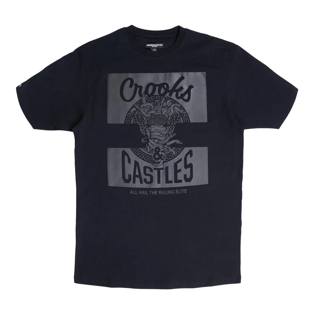 Crooks & Castles Mad Klepto Tee Black Black