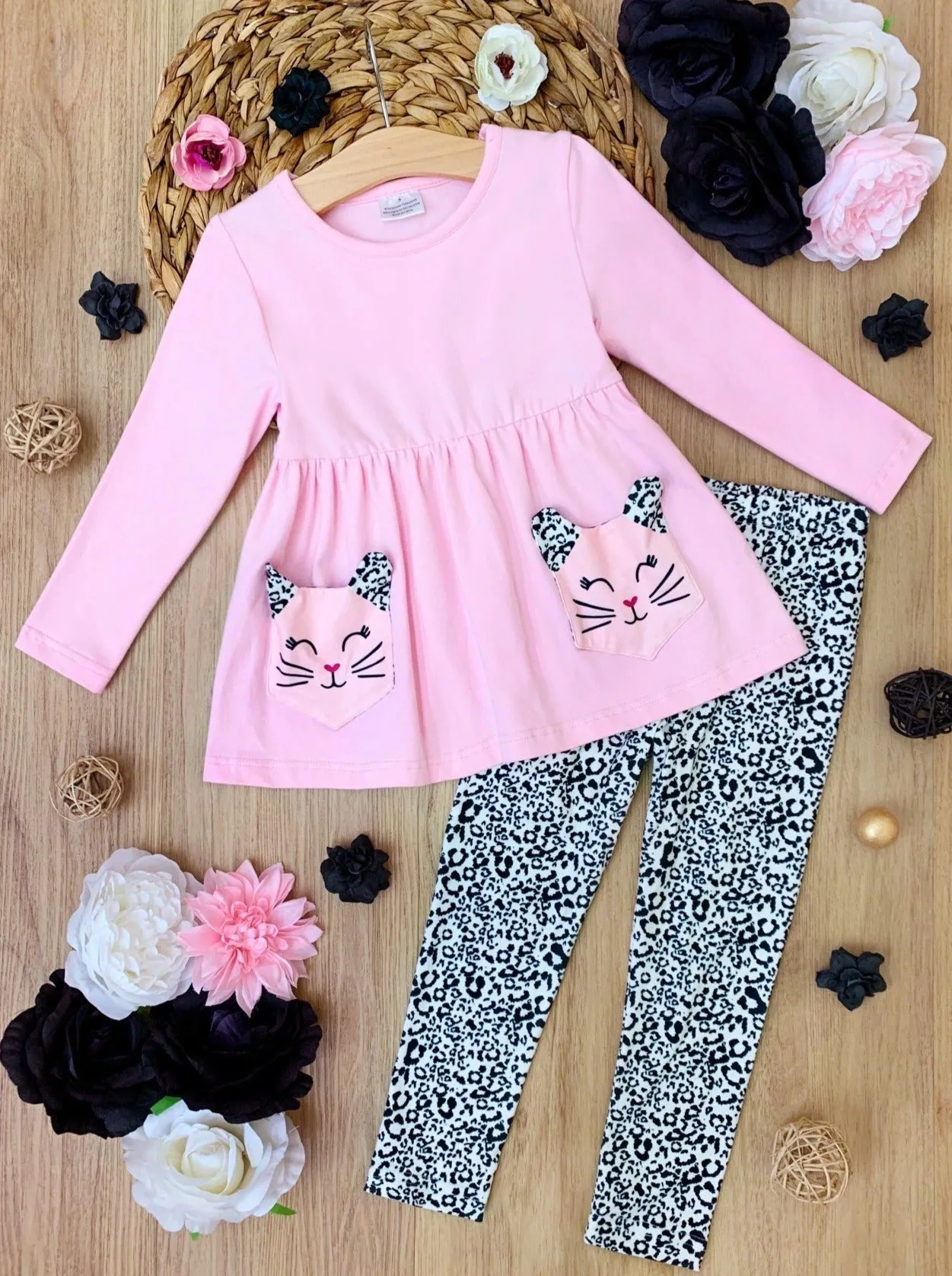 Cutest Kitty Kat Tunic And Leopard Legging Set