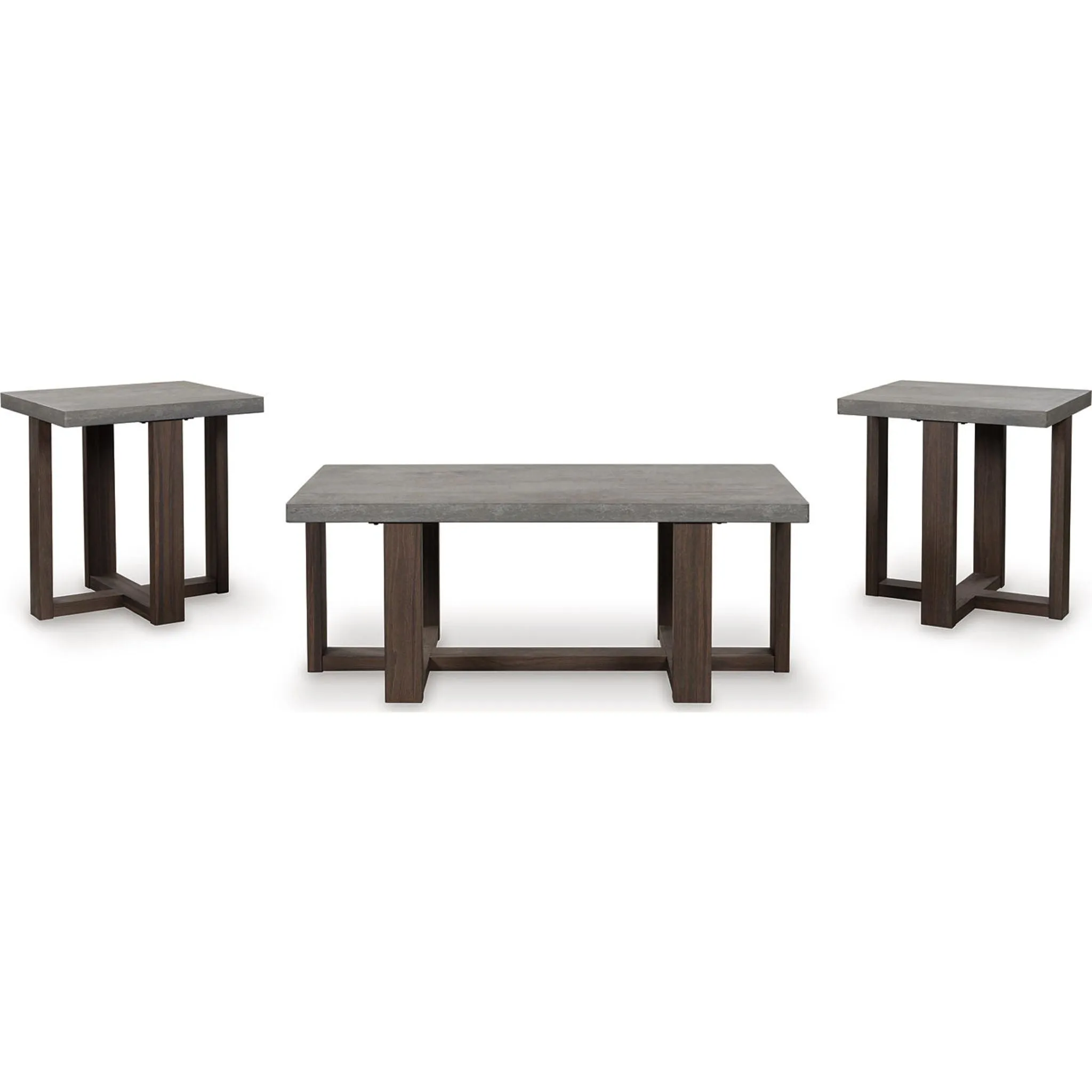 Dynnford 3 Pack Tables - Gray/Brown