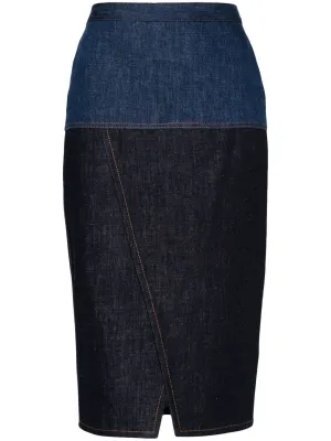 FENDI Stylish Bicolored Denim Skirt for Men