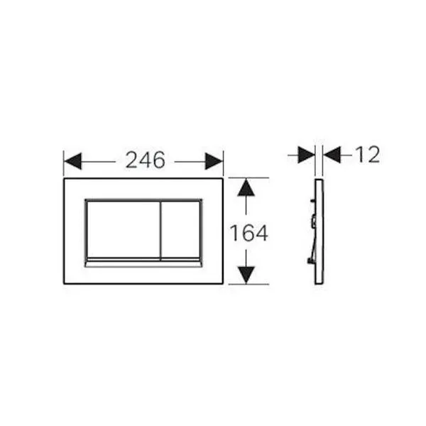 Geberit Sigma 30 Dual Flush Plate Matte Chrome