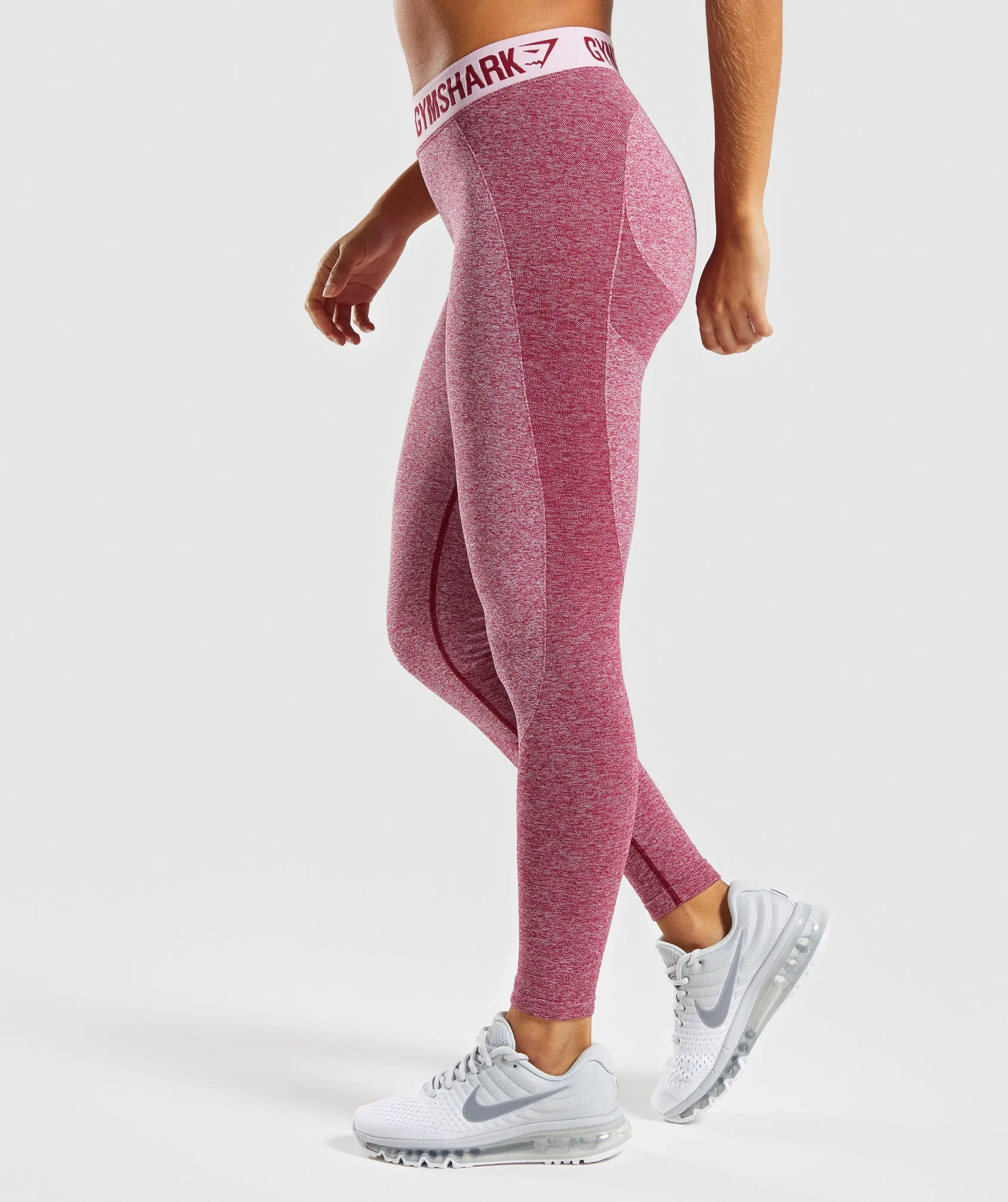 Gymshark Flex Leggings - Beet Marl/Chalk Pink