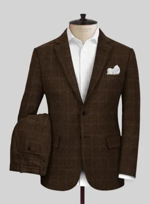 Highlander Brown Windowpane Tweed Suit