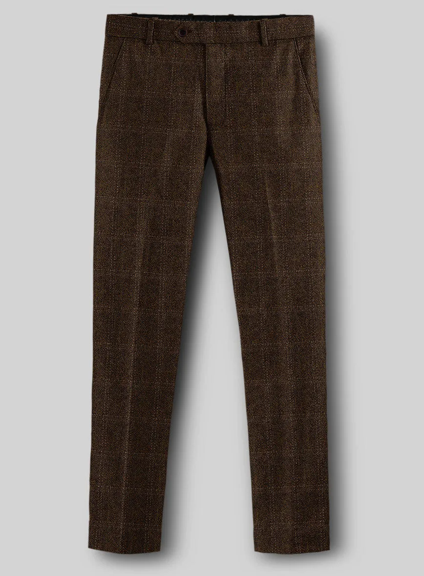 Highlander Brown Windowpane Tweed Suit