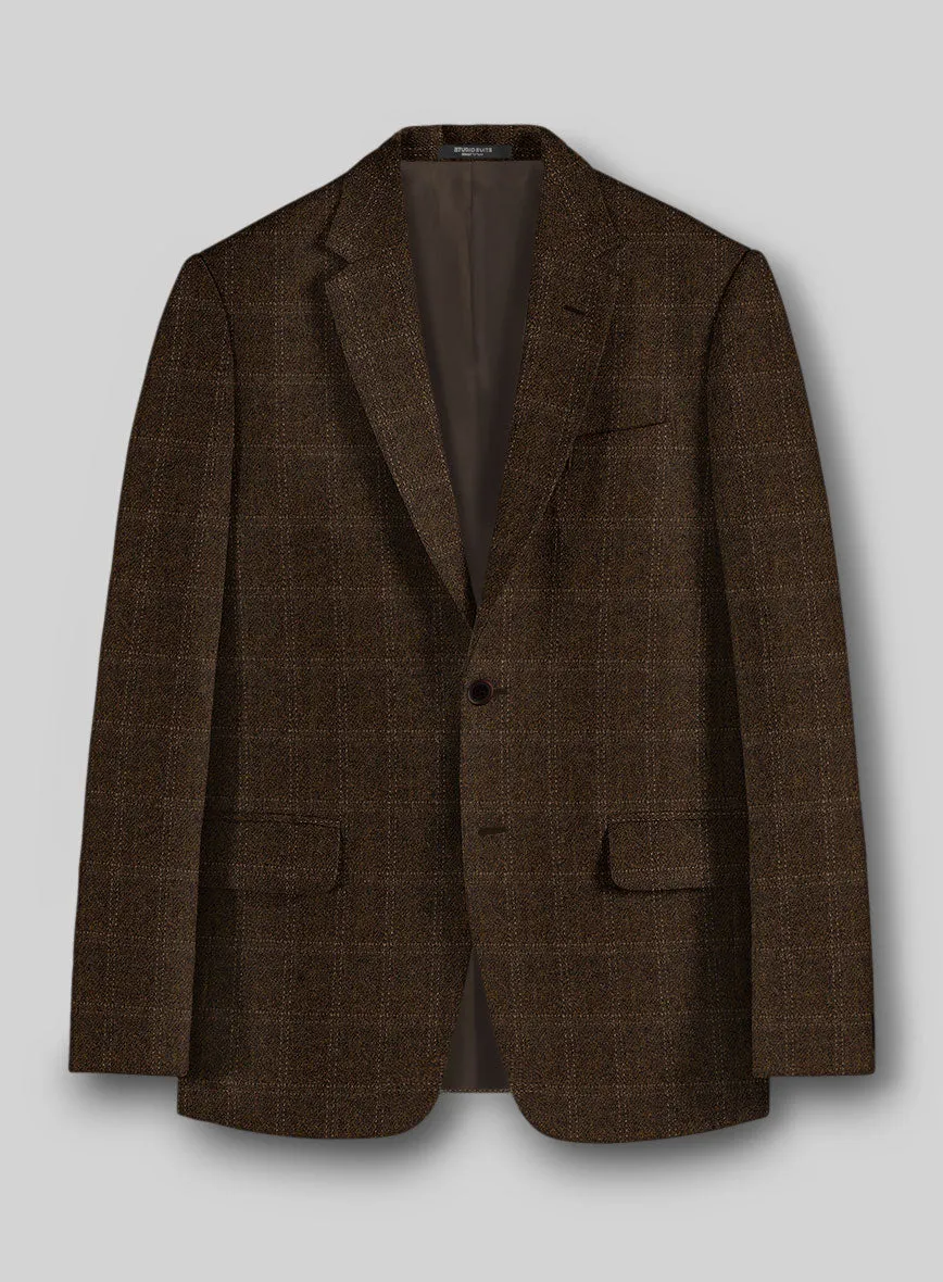 Highlander Brown Windowpane Tweed Suit