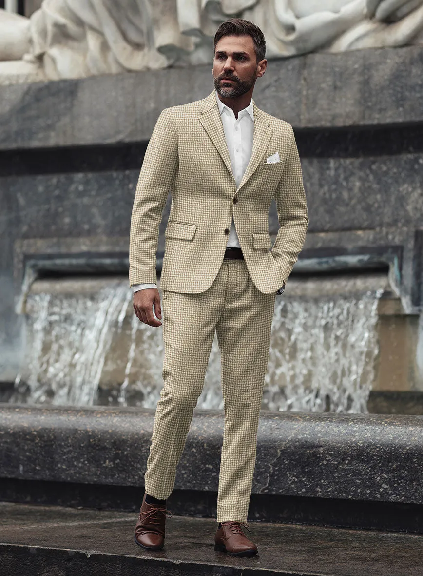 Highlander Heavy Beige Houndstooth Tweed Suit