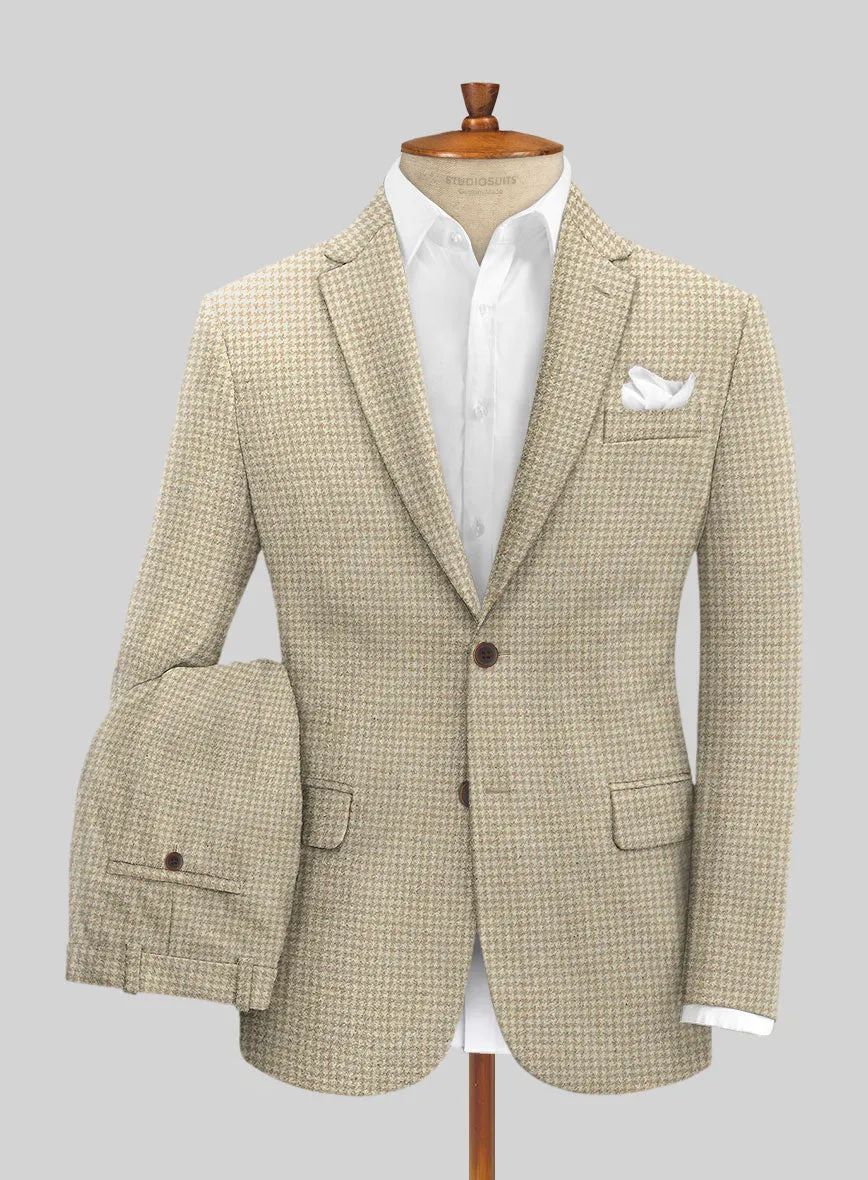 Highlander Heavy Beige Houndstooth Tweed Suit