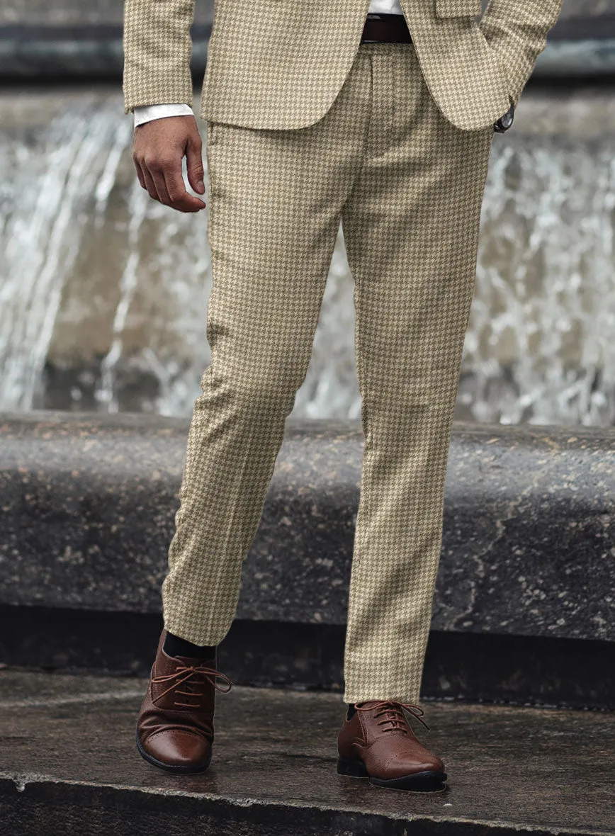 Highlander Heavy Beige Houndstooth Tweed Suit