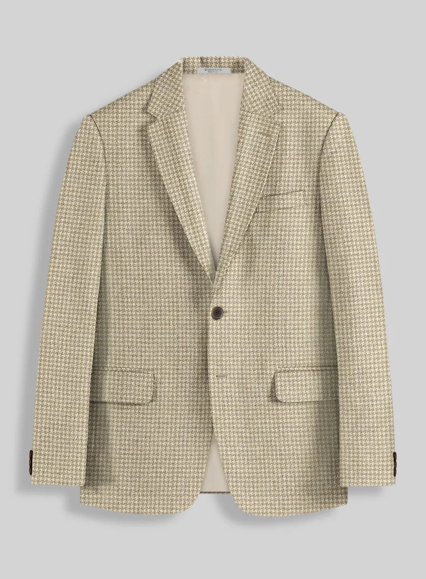 Highlander Heavy Beige Houndstooth Tweed Suit