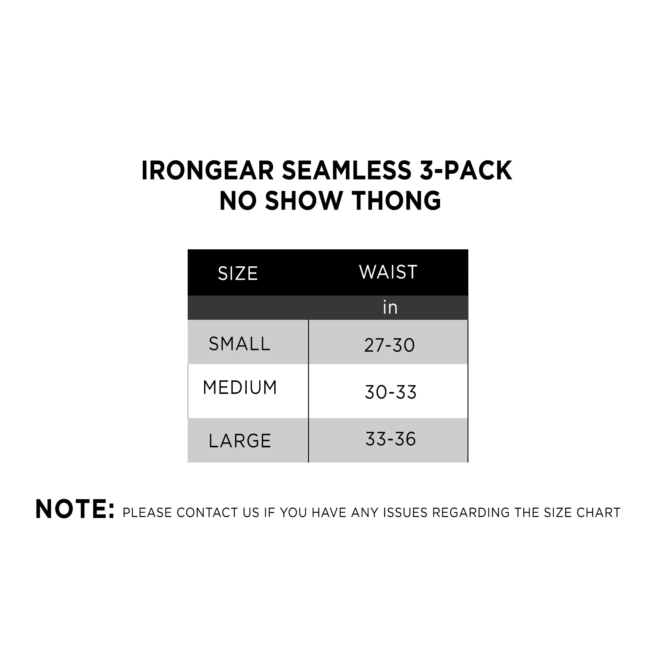 IRONGEAR Seamless 3-Pack No Show Thong