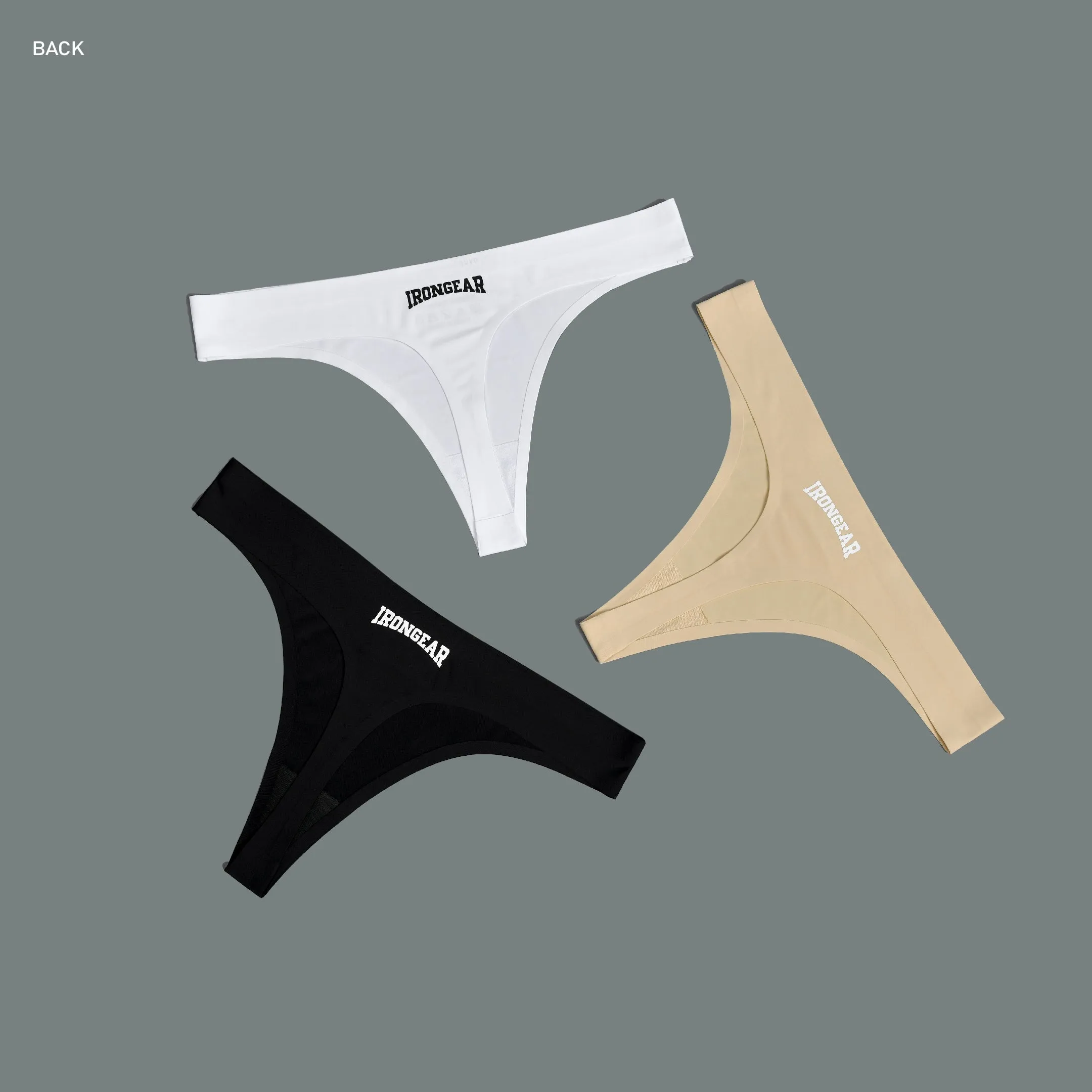 IRONGEAR Seamless 3-Pack No Show Thong