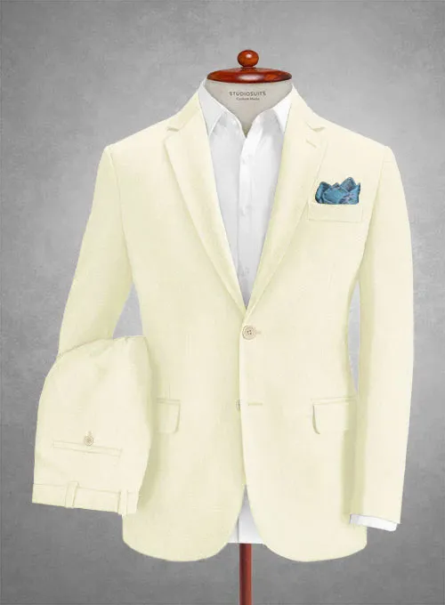 Italian Cream Cotton Stretch Suit