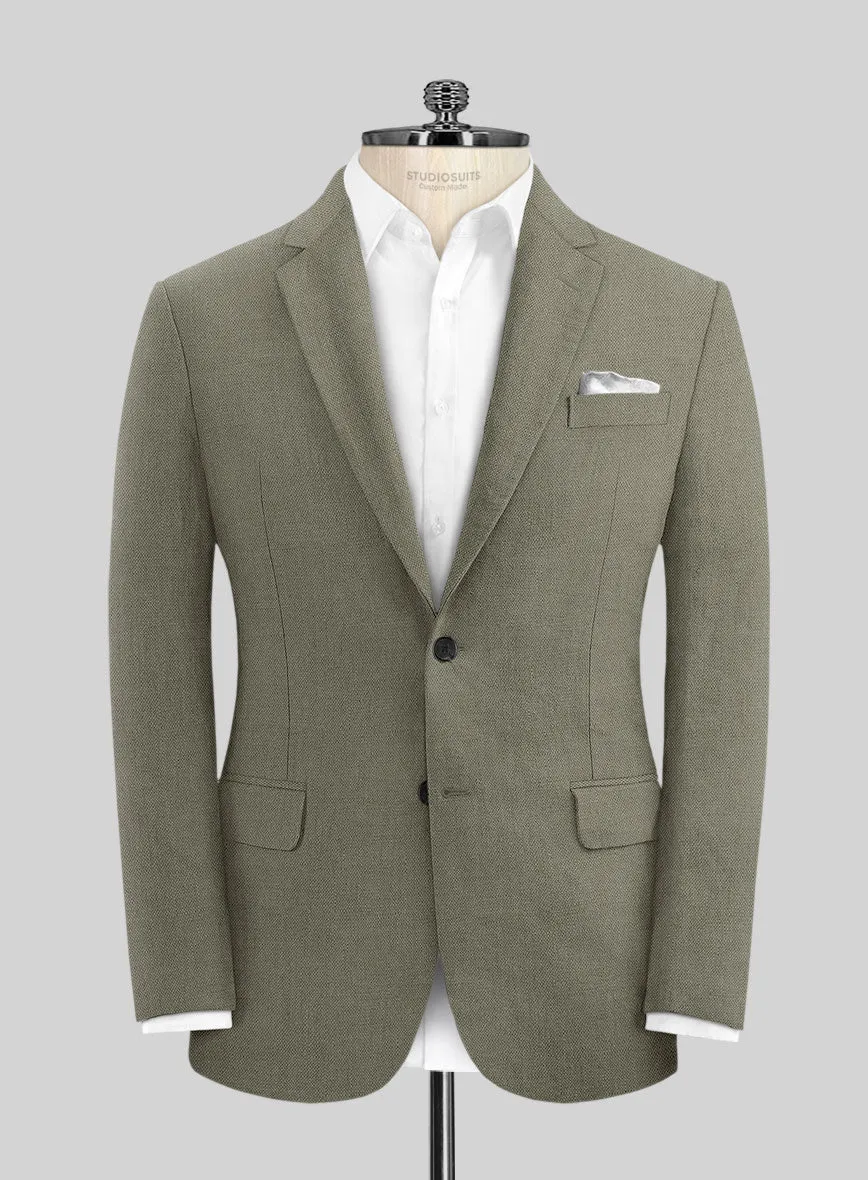 Italian Muted Green Linen Suit