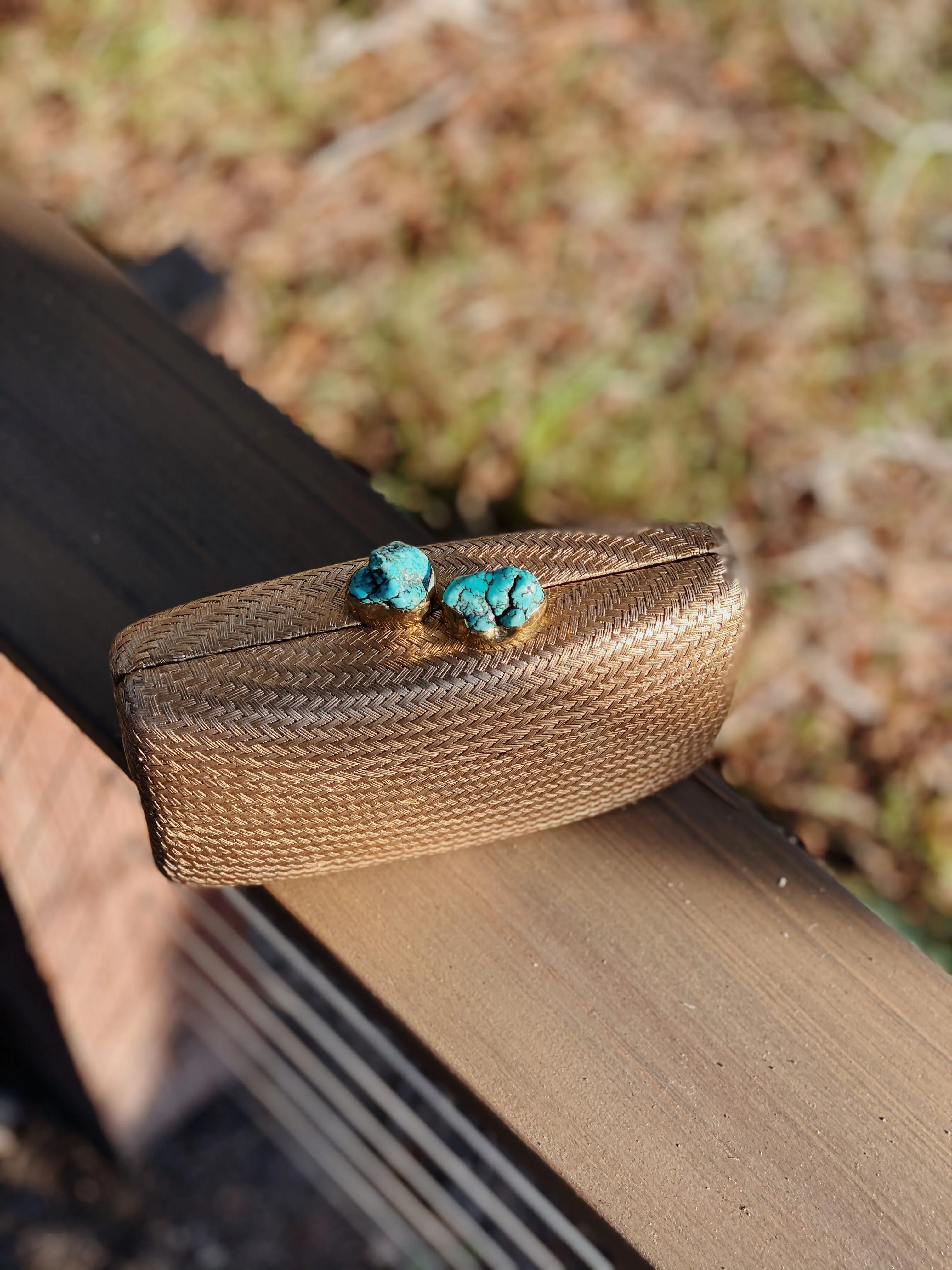 Jen clutch with Turquoise Stone