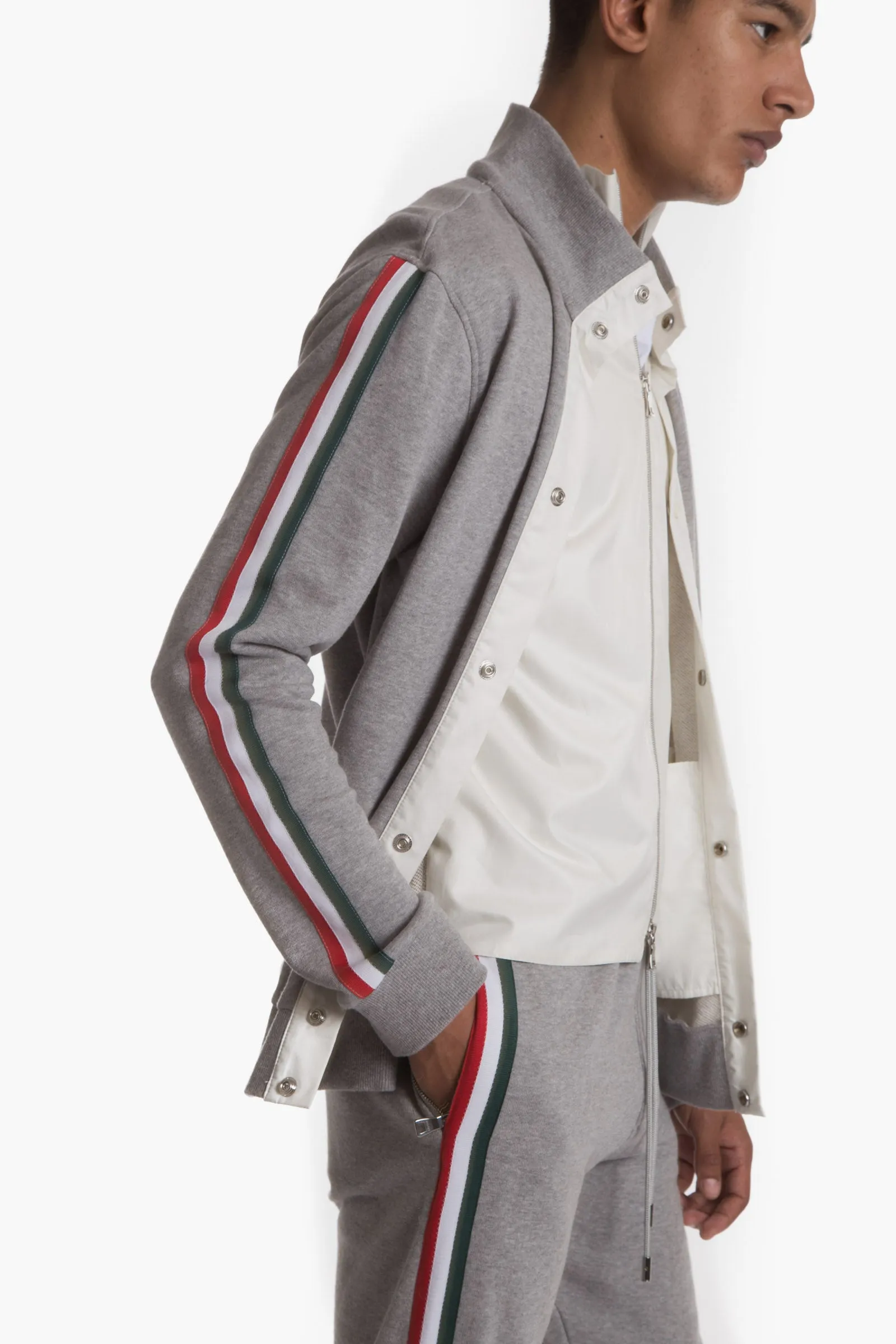 JOMO DOUBLE TRACK JACKET (HEATHER GREY)