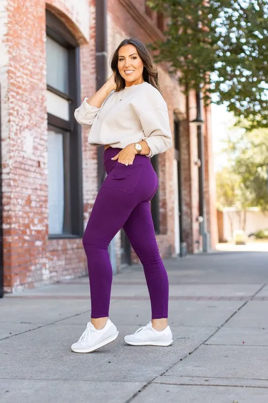 Kinsley Full Length Purple Leggings