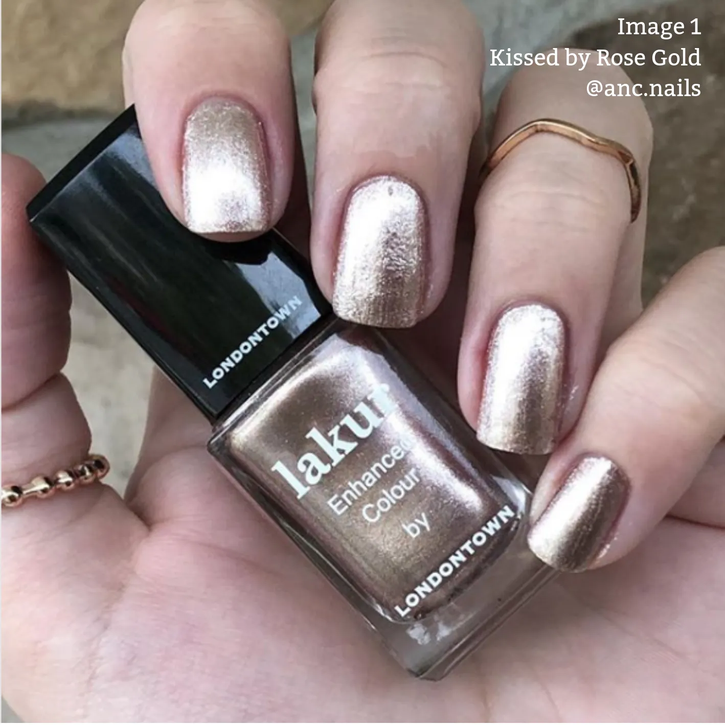 Kissed by Rose Gold Nail Color | Gel-Like Nail Polish - Clean Beauty