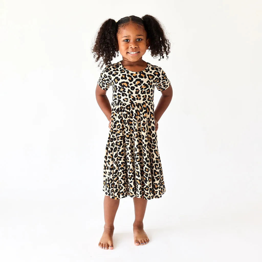 Lana Leopard Tan Twirl Dress