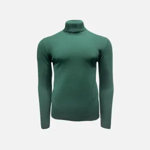 Lavane' 501T Turtleneck Pullover Slim Fit Hunter Green