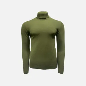 Lavane' 501T Turtleneck Pullover Slim Fit Olive