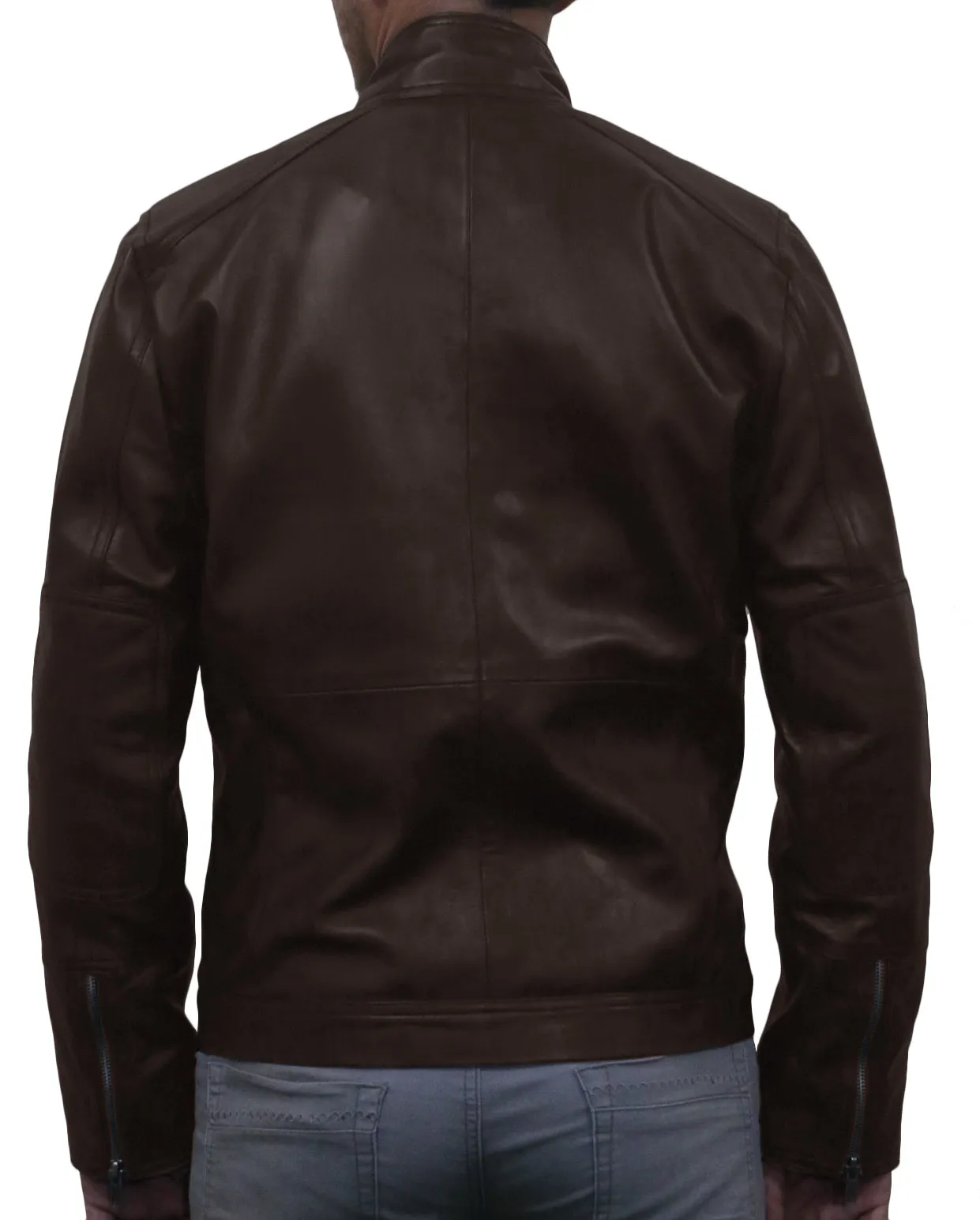 Leather Jackets Hub Mens Genuine Lambskin Leather Jacket (Black, Classic Jacket) - 1501217