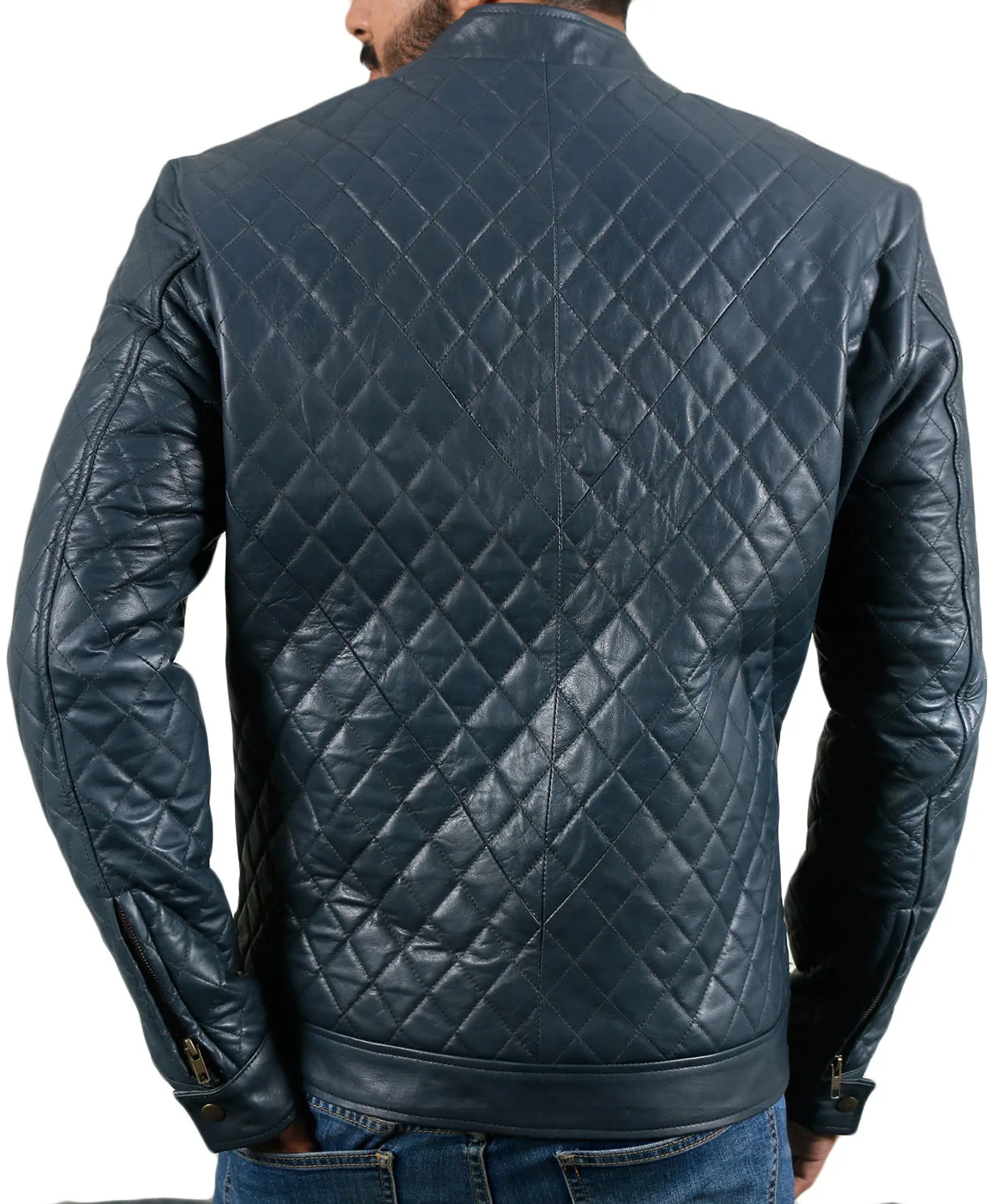 Leather Jackets Hub Mens Genuine Lambskin Leather Jacket (Black, Fencing Jacket) - 1501324