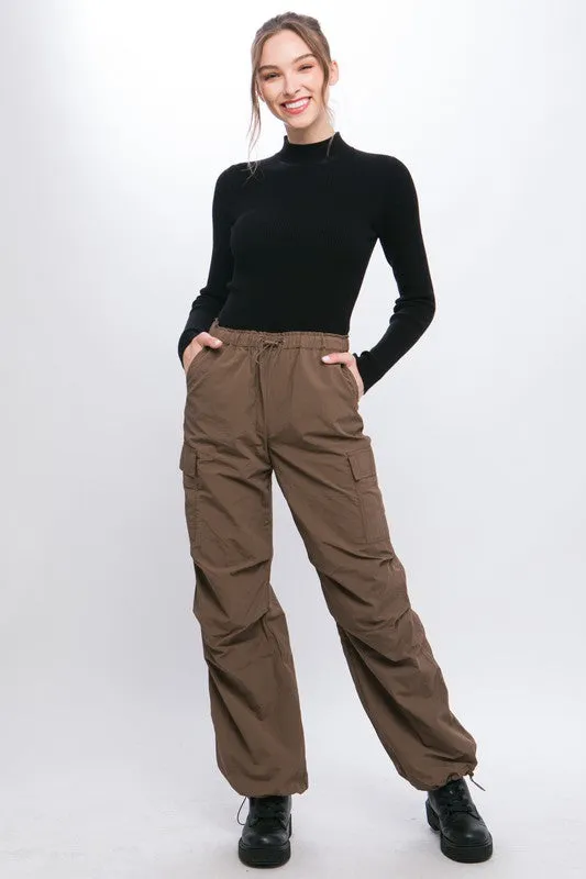 Lena Loose Fit Parachute Cargo Pants // 5 COLORS