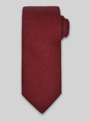 Linen Tie - Moscow Maroon