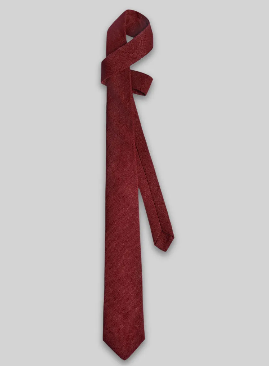 Linen Tie - Moscow Maroon