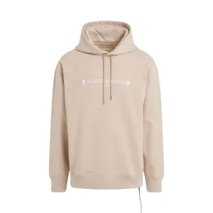 Logo and Skull Hoodie in Beige