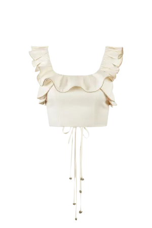 Malika Bustier Top -  Ivory by RosewaterHouse