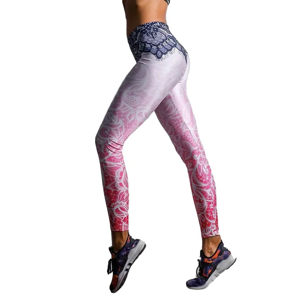 Mandala Print Mid-Waist Leggings