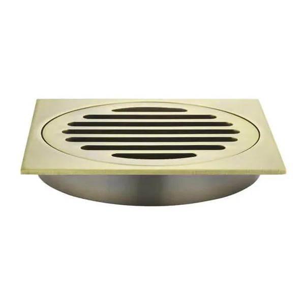 Meir Square Floor Grate Shower Drain 100mm Outlet - Tiger Bronze