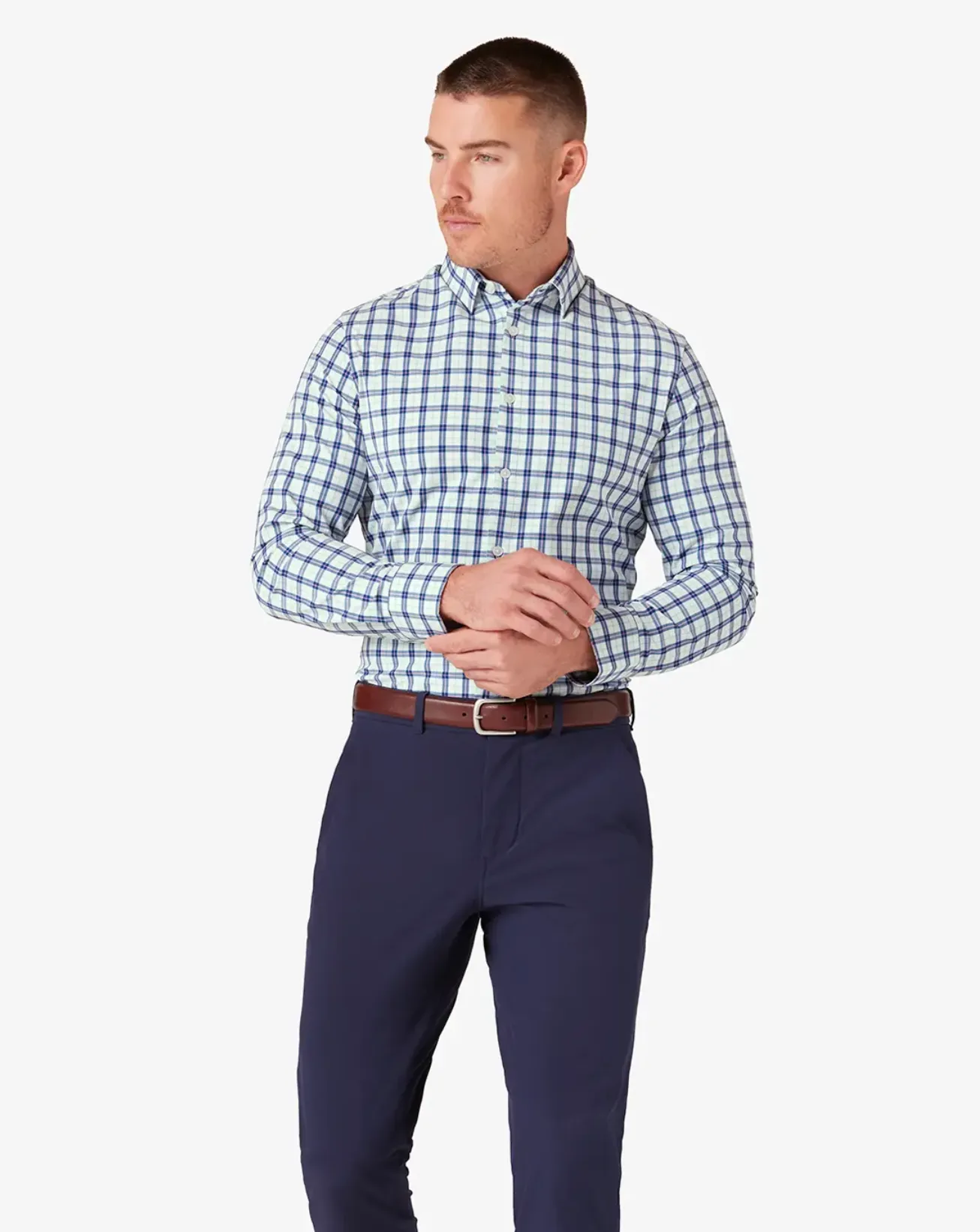 Mizzen   Main Leeward Dress Shirt Watershed Plaid