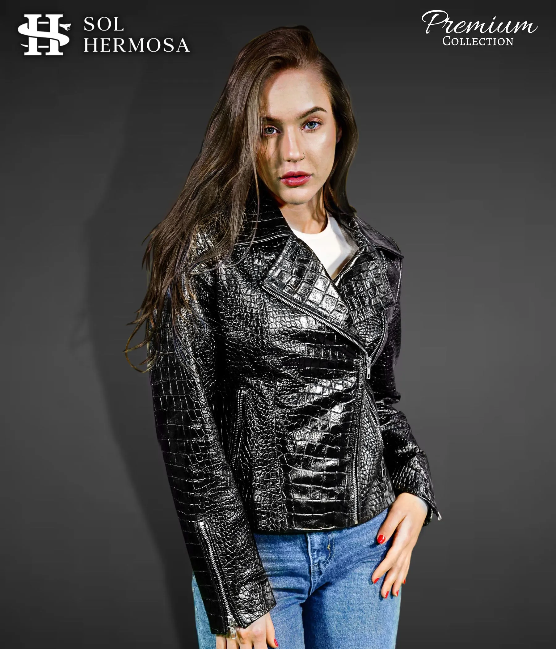 Moto Leather Jacket For Women - Athena