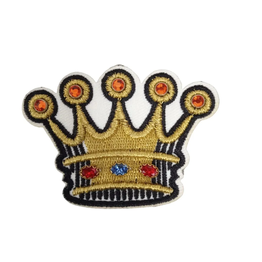 PC4057B  - Classic Rhinestone Gold Crown (Iron On)