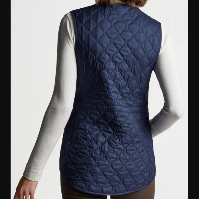 Peter Millar Addison Quilted Travel Vest - Navy